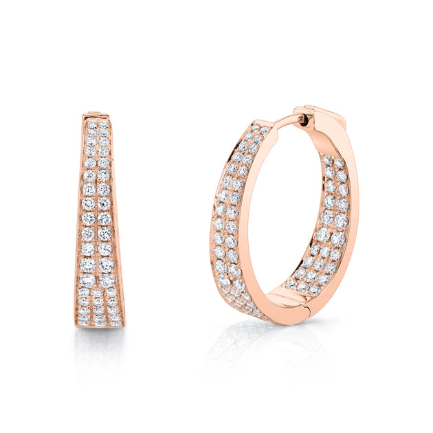 Anita Ko CLASSIC MEDIUM DIAMOND MERYL HOOPS
