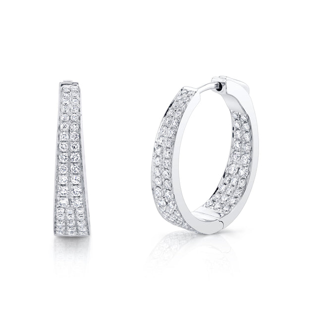Anita Ko CLASSIC MEDIUM DIAMOND MERYL HOOPS