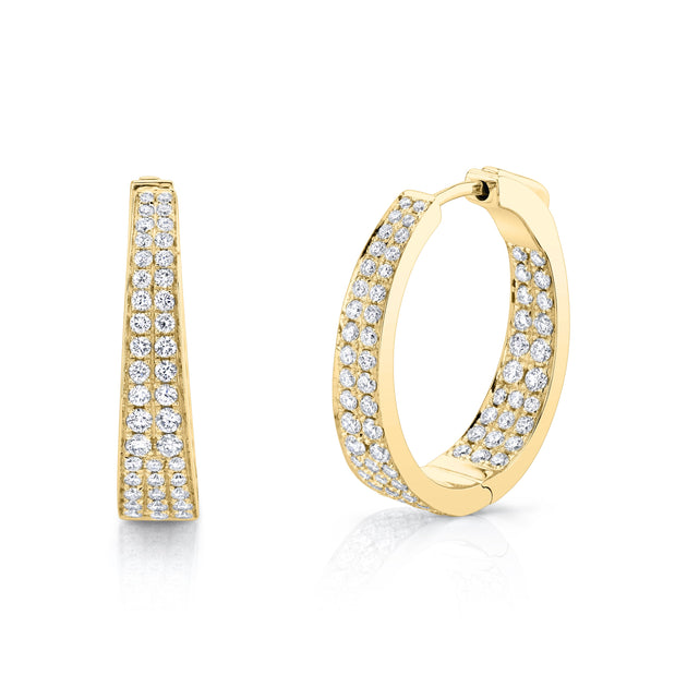 anita ko CLASSIC MEDIUM DIAMOND MERYL HOOPS