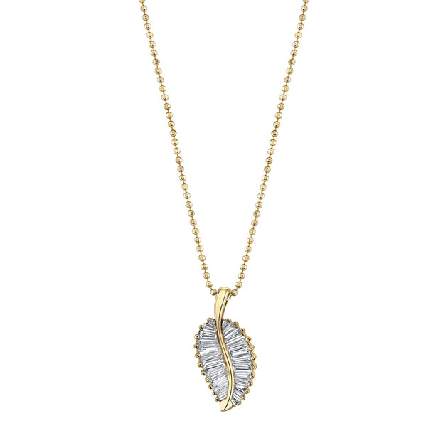 anita ko CLASSIC PALM LEAF DIAMOND NECKLACE