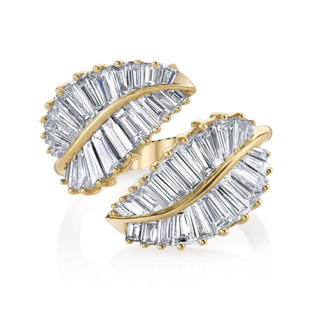 anita ko CLASSIC PALM LEAF DIAMOND RING