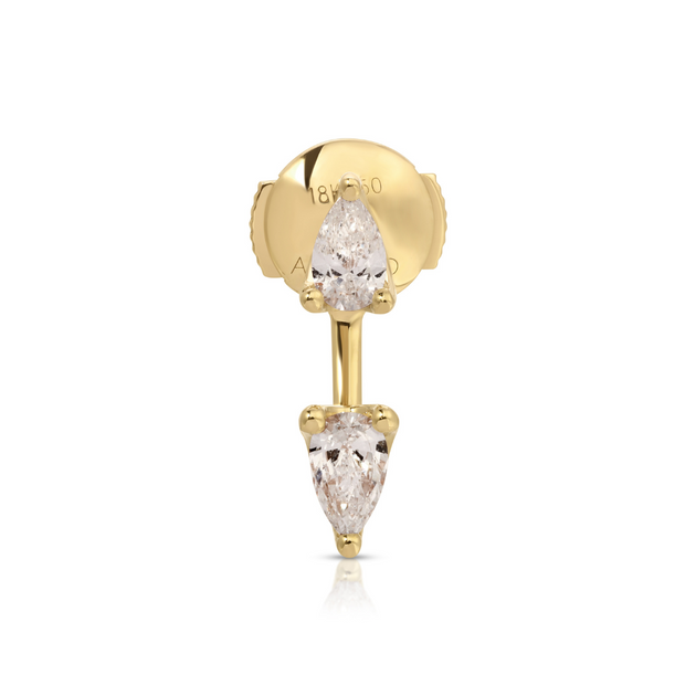 anita ko CLASSIC PEAR DIAMOND ORBIT EARRING