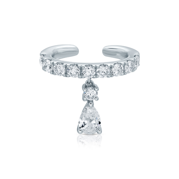 Anita Ko DAPHNE EAR CUFF WITH PEAR DIAMOND DROP