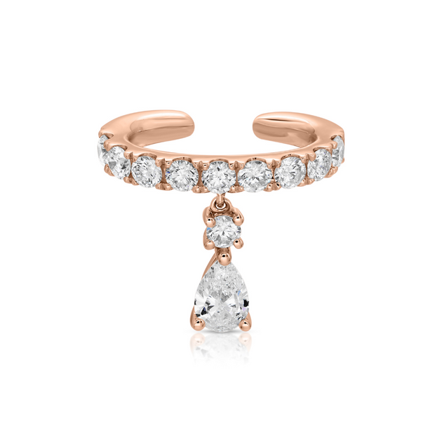 Anita Ko DAPHNE EAR CUFF WITH PEAR DIAMOND DROP