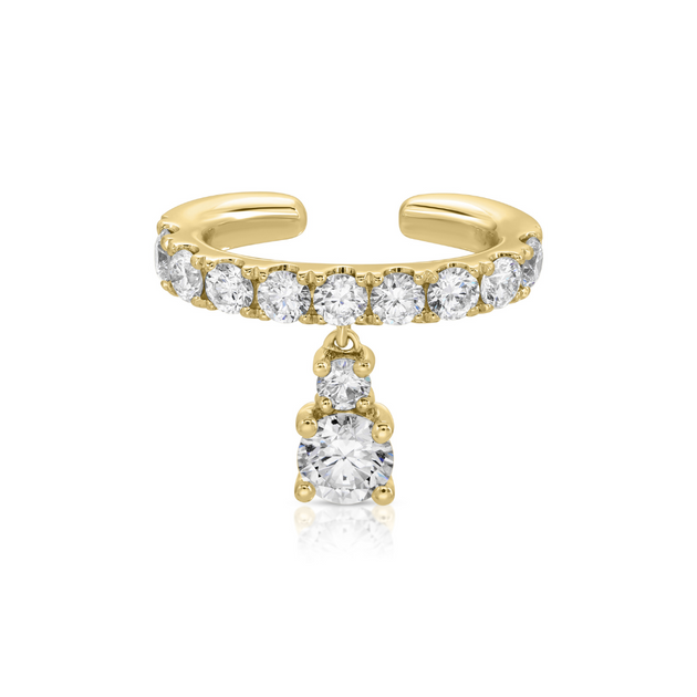 anita ko DAPHNE EAR CUFF WITH ROUND DIAMOND DROP