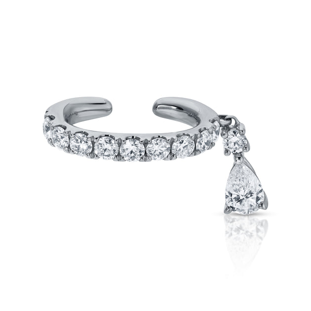 Anita Ko DELILAH EAR CUFF WITH PEAR DIAMOND DROP
