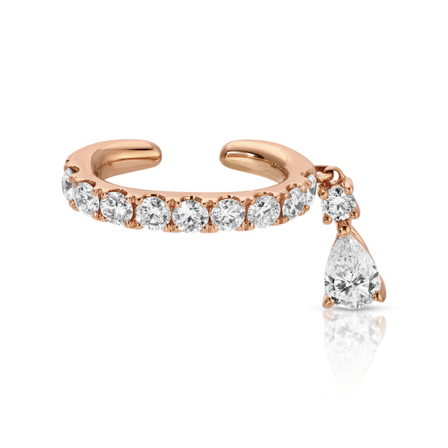 Anita Ko DELILAH EAR CUFF WITH PEAR DIAMOND DROP