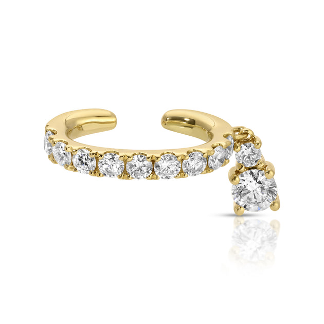 anita ko DELILAH EAR CUFF WITH ROUND DIAMOND DROP