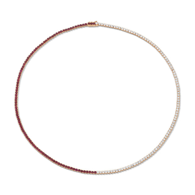 anita ko DIAMOND AND RUBY HEPBURN CHOKER 16