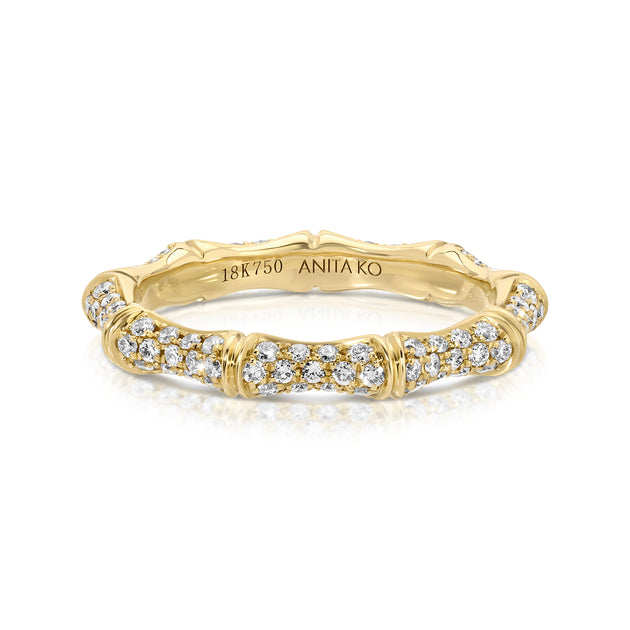 anita ko DIAMOND BAMBOO RING