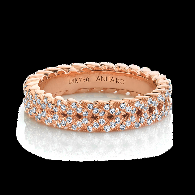 Anita Ko DIAMOND BRAIDED RING