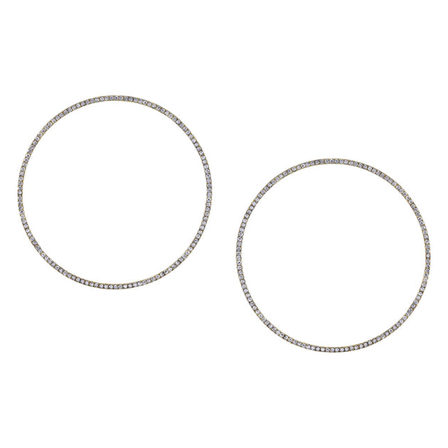 Anita Ko DIAMOND CIRCLE HOOP EARRINGS