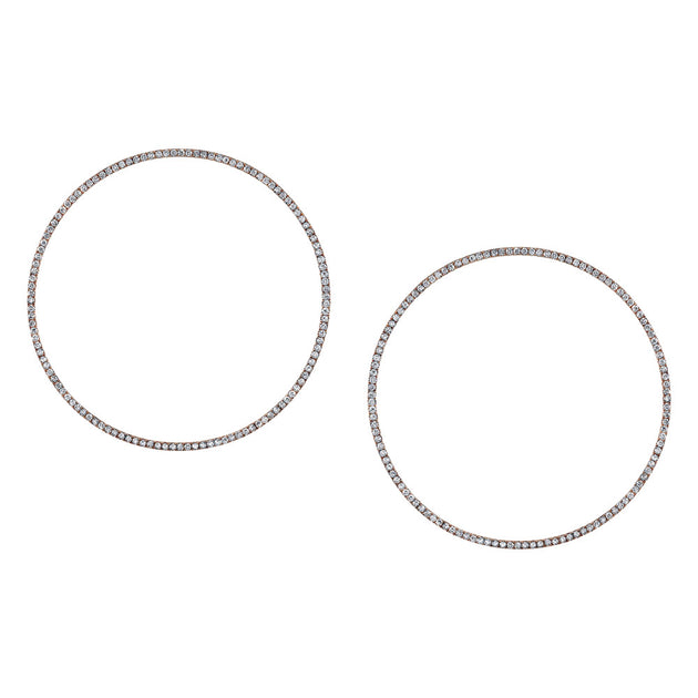 Anita Ko DIAMOND CIRCLE HOOP EARRINGS