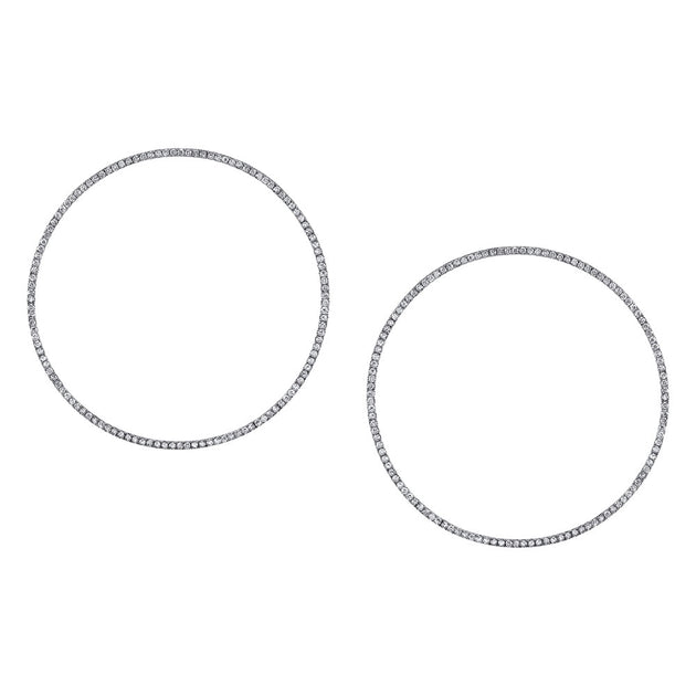 anita ko DIAMOND CIRCLE HOOP EARRINGS