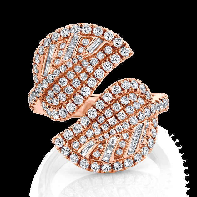 Anita Ko DIAMOND CLUSTER LEAF RING
