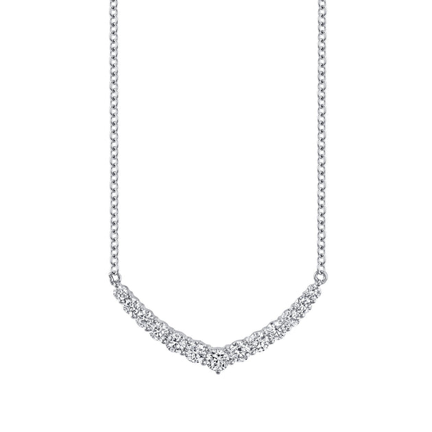 Anita Ko DIAMOND CURVED V NECKLACE