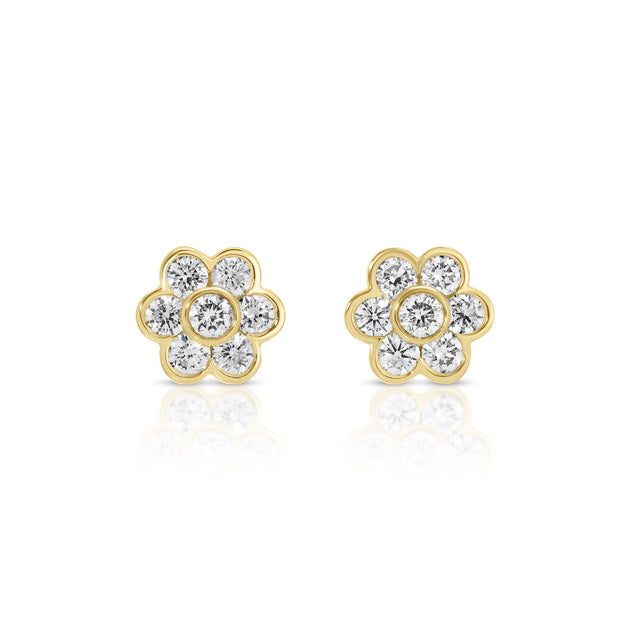 anita ko DIAMOND FLORA STUDS