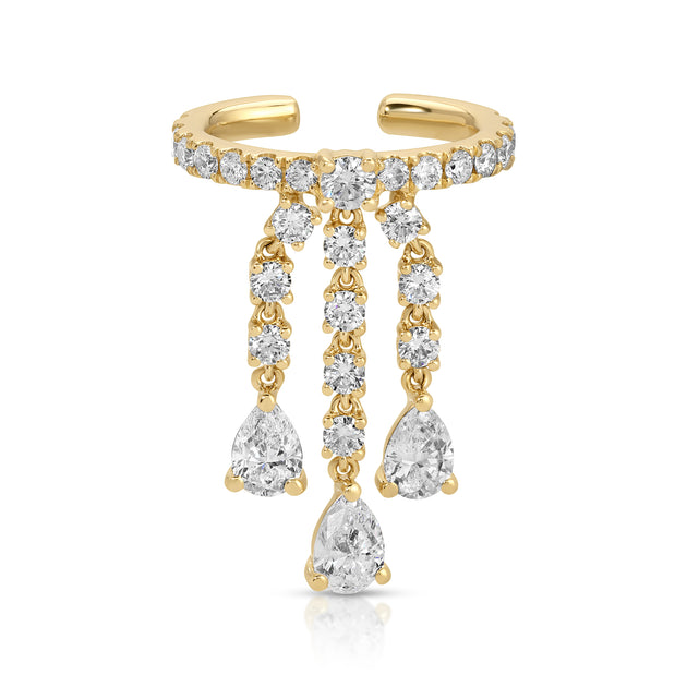 anita ko DIAMOND FRINGE EAR CUFF