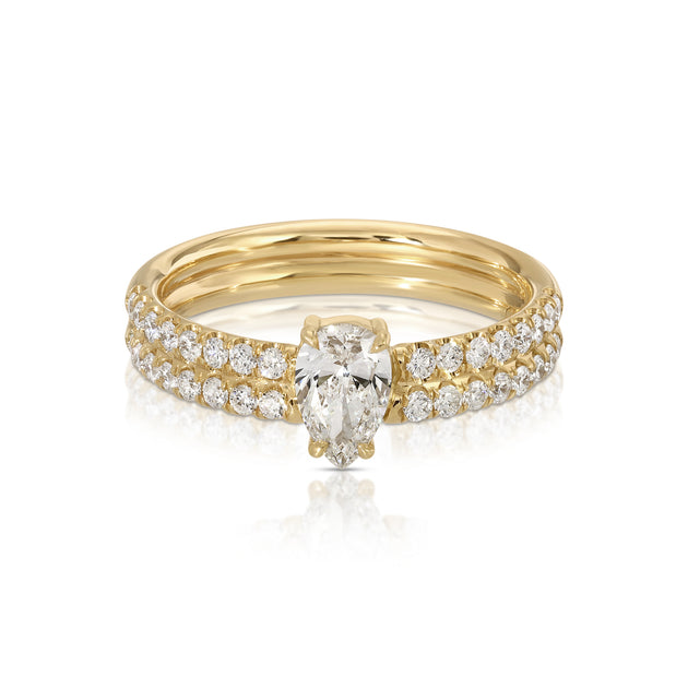anita ko DIAMOND GIA RING WITH PEAR DIAMOND CENTER