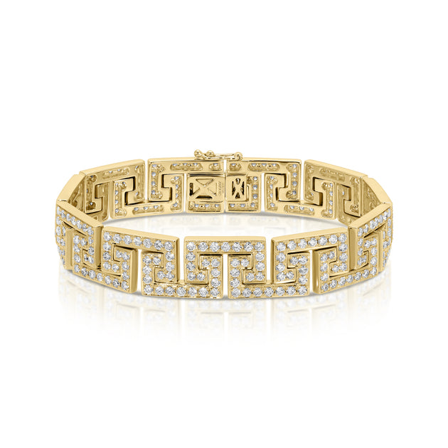 anita ko DIAMOND GREEK KEY BRACELET