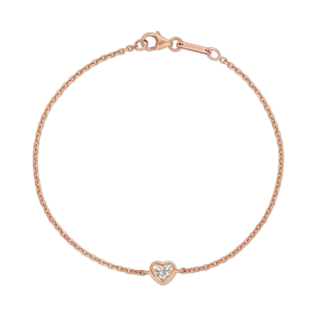 Anita Ko DIAMOND HEART CHAIN BRACELET