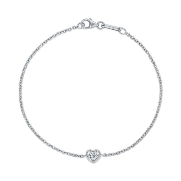 Anita Ko DIAMOND HEART CHAIN BRACELET