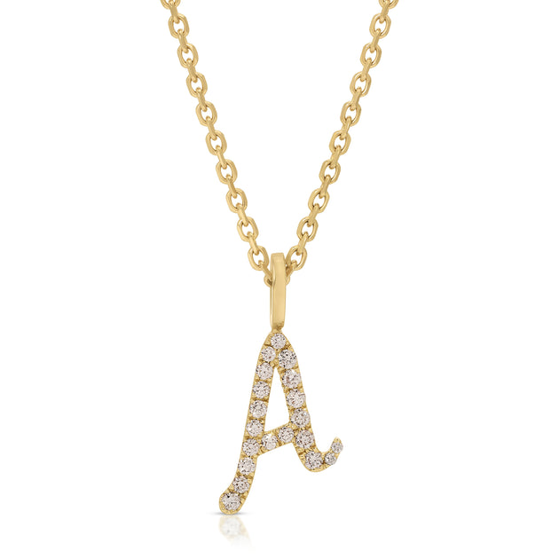 anita ko DIAMOND INITIAL DROP PENDANT