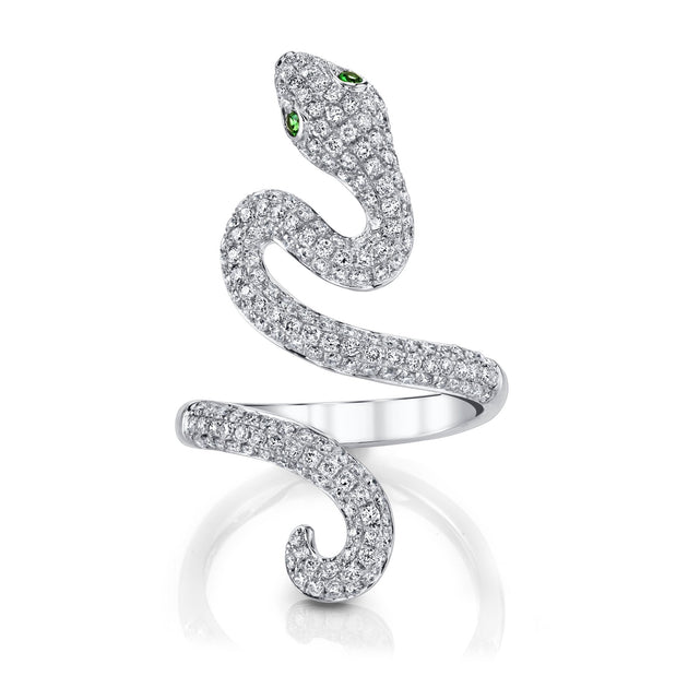 Anita Ko DIAMOND NARROW SNAKE RING