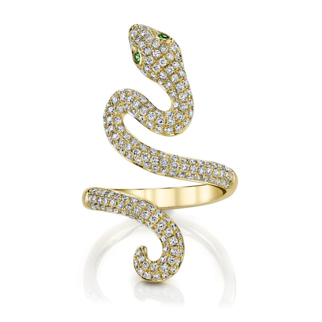 anita ko DIAMOND NARROW SNAKE RING