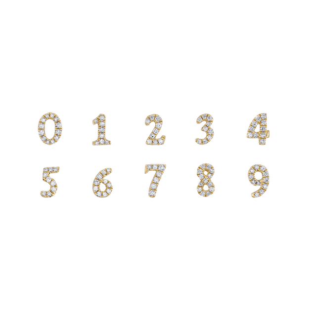 anita ko DIAMOND NUMBER STUD