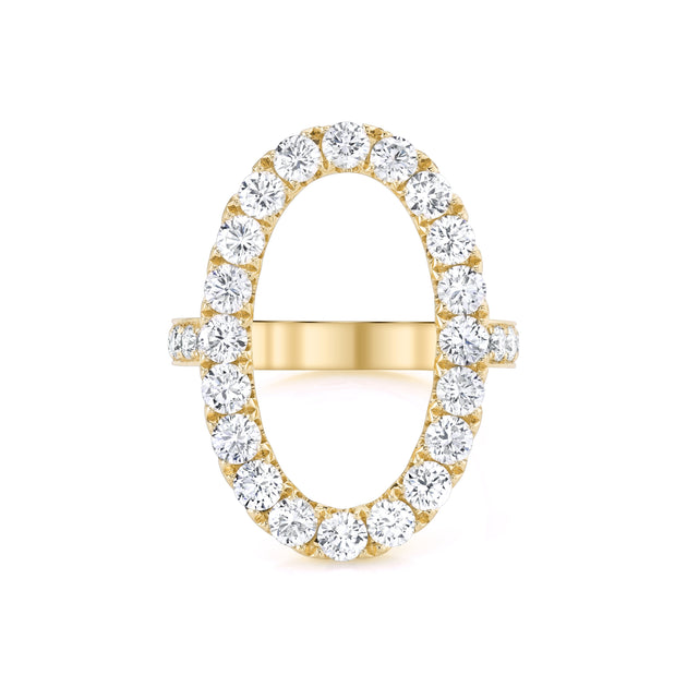 anita ko DIAMOND OVAL HALO RING