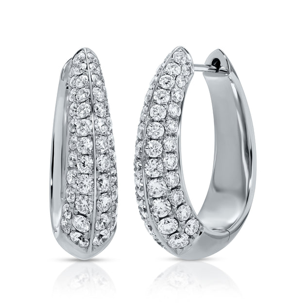 Anita Ko DIAMOND OVAL HOOPS