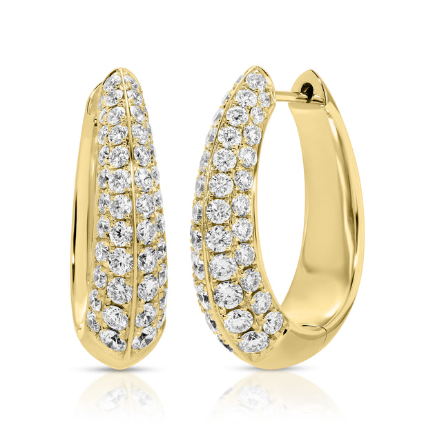 anita ko DIAMOND OVAL HOOPS