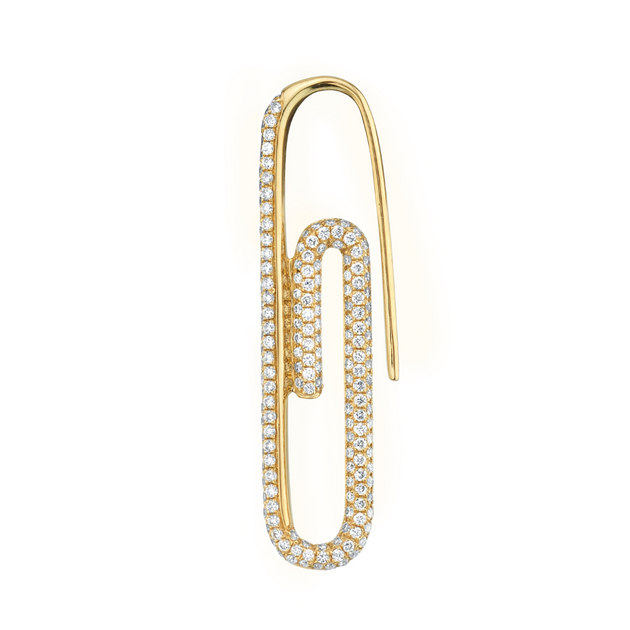 anita ko DIAMOND PAPER CLIP EARRING