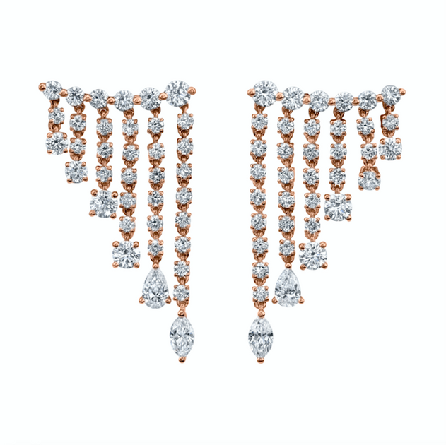Anita Ko DIAMOND RAIN DROP EARRINGS