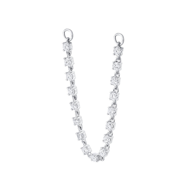 anita ko DIAMOND ROPE CHAIN WITH TWO LOOPS