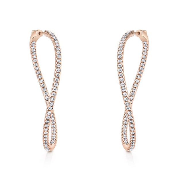 Anita Ko DIAMOND TWISTED HOOPS