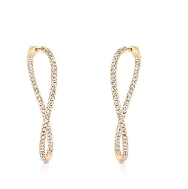 Anita Ko DIAMOND TWISTED HOOPS