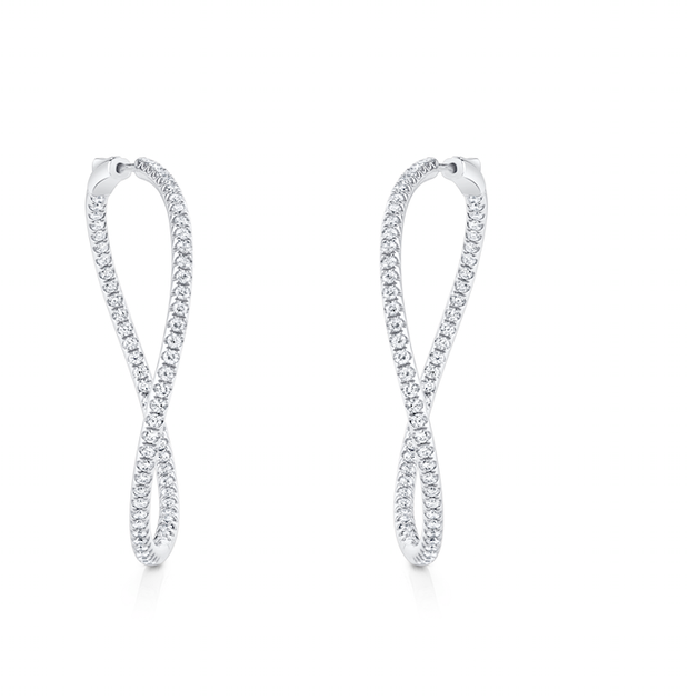 anita ko DIAMOND TWISTED HOOPS
