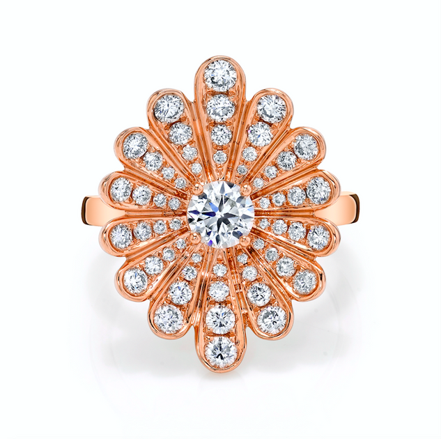 Anita Ko DIAMOND WATER LILY RING