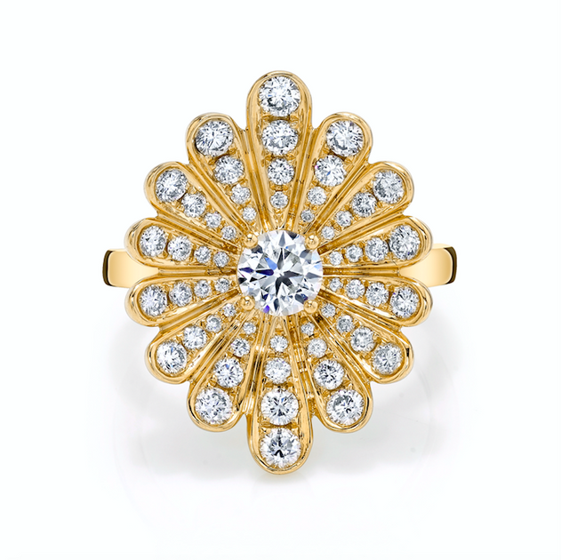Anita Ko DIAMOND WATER LILY RING