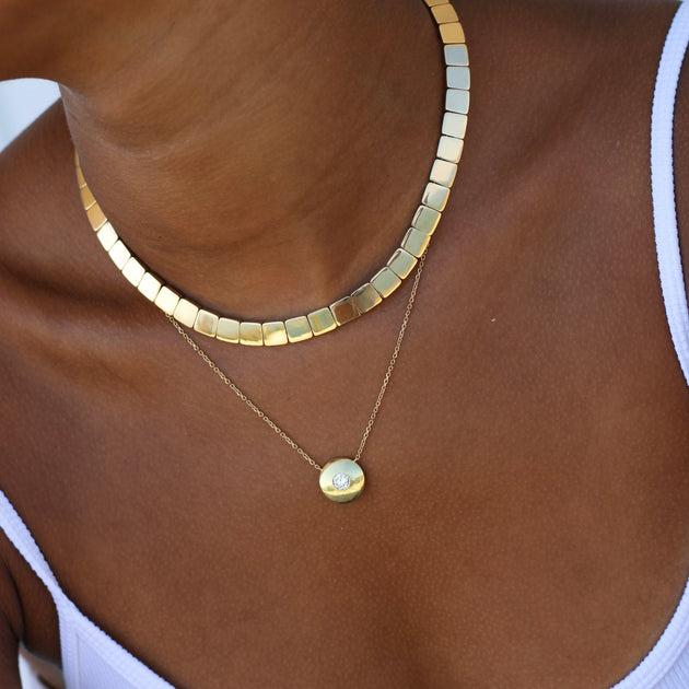 Anita Ko DISC DIAMOND PENDANT