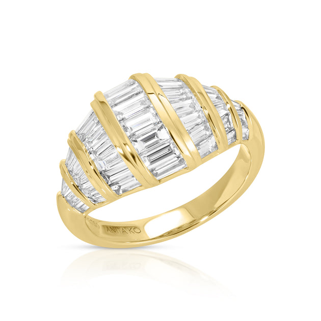 anita ko DOMED BAGUETTE DIAMOND ZOE RING