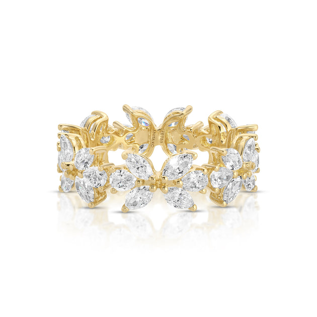 anita ko DOUBLE LOTUS DIAMOND RING