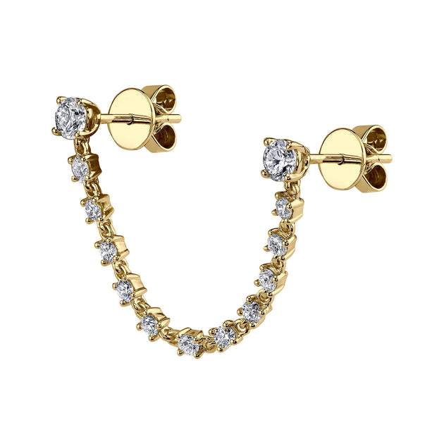Anita Ko DOUBLE PIERCING DIAMOND LOOP EARRING