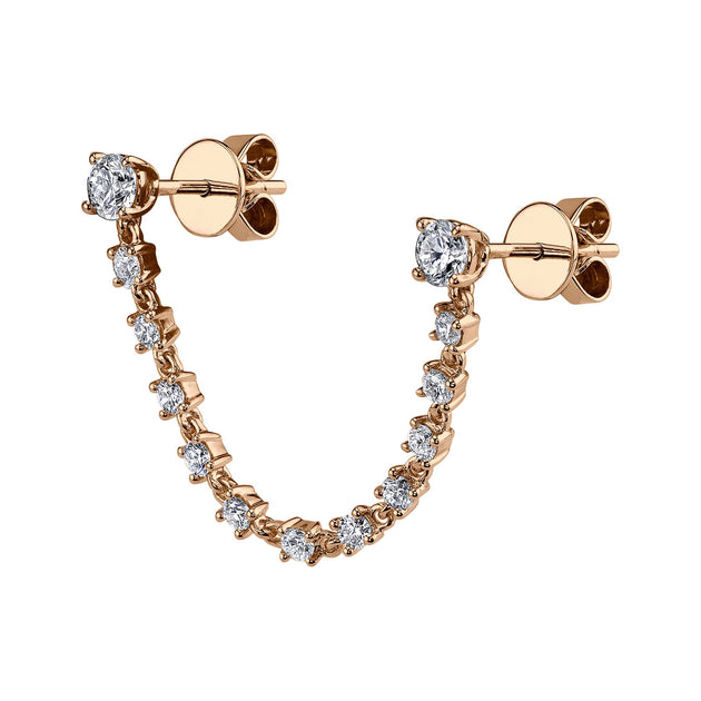 Anita Ko DOUBLE PIERCING DIAMOND LOOP EARRING