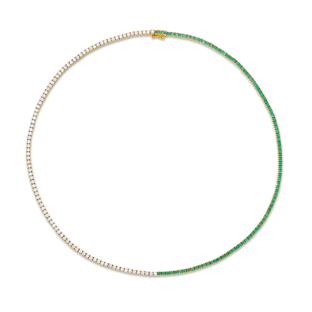 anita ko EMERALD AND DIAMOND HEPBURN CHOKER