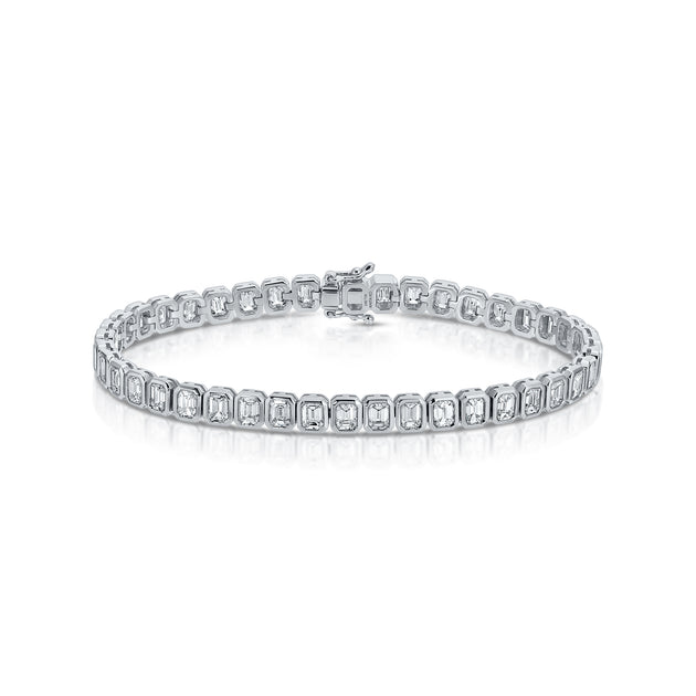 Anita Ko EMERALD CUT BEZEL DIAMOND BRACELET