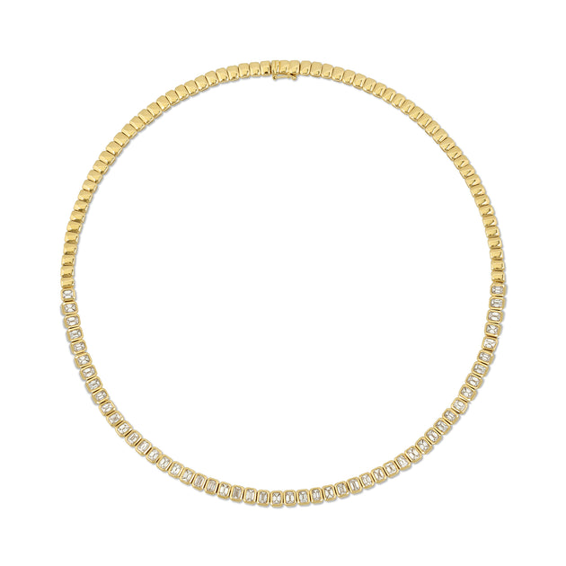 anita ko EMERALD CUT BEZEL DIAMOND CHOKER