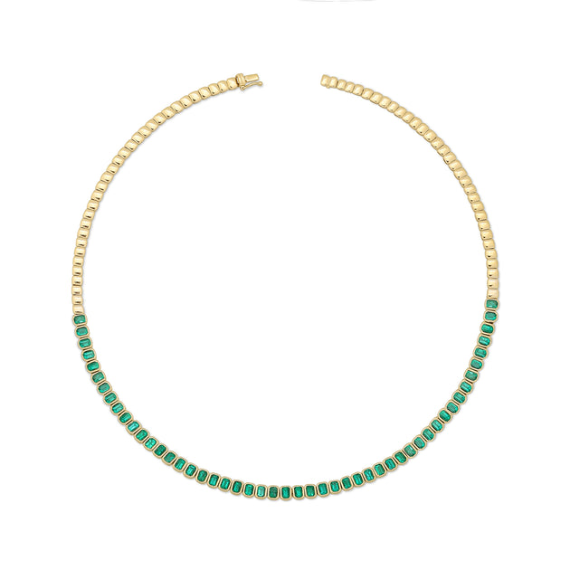 anita ko EMERALD CUT BEZEL EMERALD CHOKER